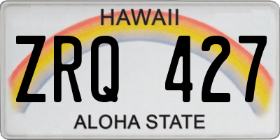 HI license plate ZRQ427