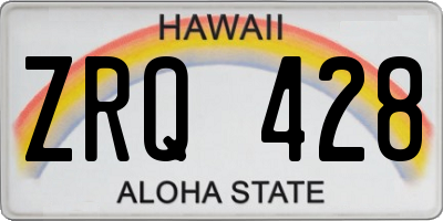 HI license plate ZRQ428