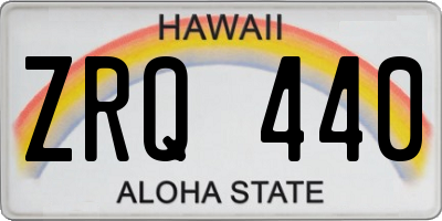 HI license plate ZRQ440