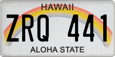HI license plate ZRQ441