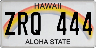 HI license plate ZRQ444