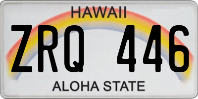 HI license plate ZRQ446