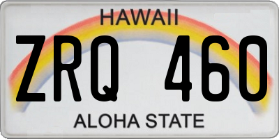 HI license plate ZRQ460