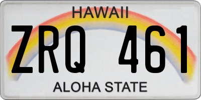 HI license plate ZRQ461