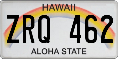 HI license plate ZRQ462