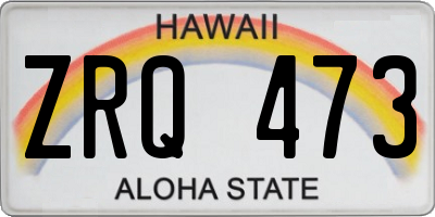 HI license plate ZRQ473