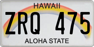 HI license plate ZRQ475