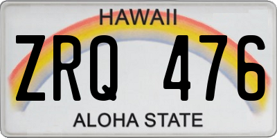 HI license plate ZRQ476