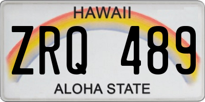 HI license plate ZRQ489