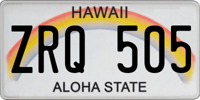 HI license plate ZRQ505