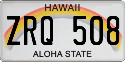 HI license plate ZRQ508