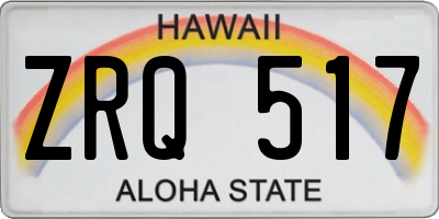HI license plate ZRQ517
