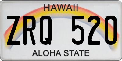 HI license plate ZRQ520