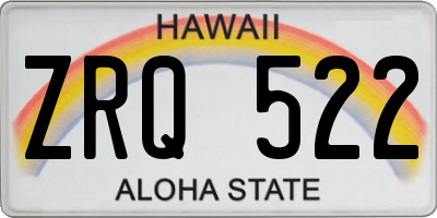 HI license plate ZRQ522