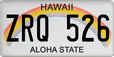 HI license plate ZRQ526