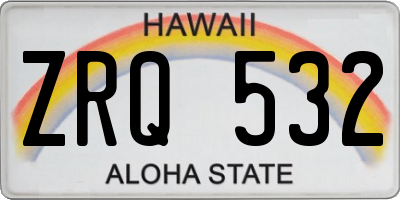 HI license plate ZRQ532