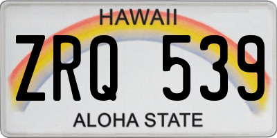 HI license plate ZRQ539