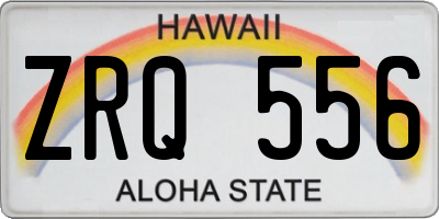 HI license plate ZRQ556