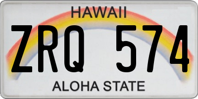 HI license plate ZRQ574