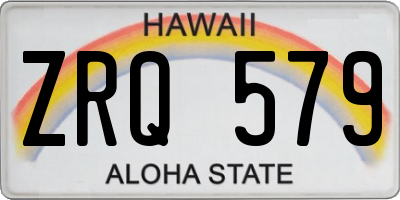 HI license plate ZRQ579