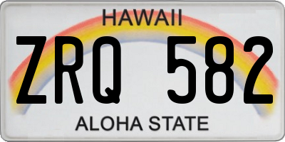 HI license plate ZRQ582