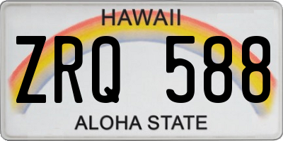 HI license plate ZRQ588