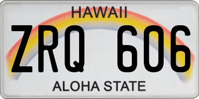 HI license plate ZRQ606