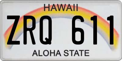 HI license plate ZRQ611