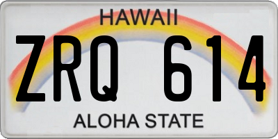 HI license plate ZRQ614
