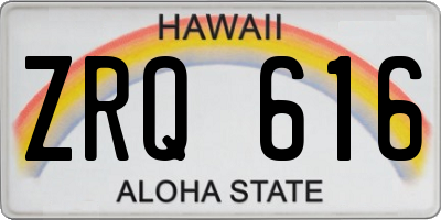 HI license plate ZRQ616