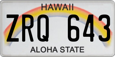 HI license plate ZRQ643