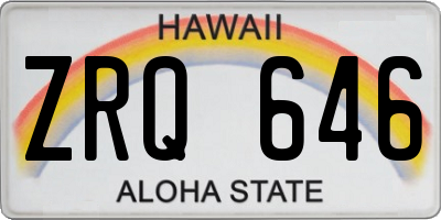 HI license plate ZRQ646