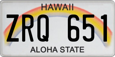 HI license plate ZRQ651