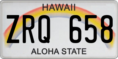 HI license plate ZRQ658