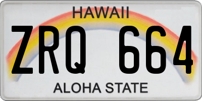 HI license plate ZRQ664
