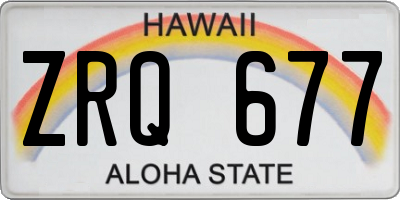 HI license plate ZRQ677