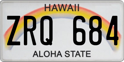 HI license plate ZRQ684