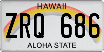 HI license plate ZRQ686