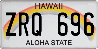 HI license plate ZRQ696