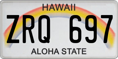 HI license plate ZRQ697
