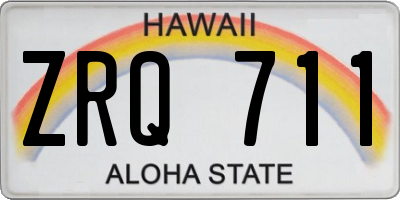HI license plate ZRQ711