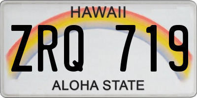HI license plate ZRQ719