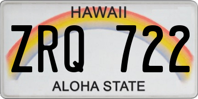 HI license plate ZRQ722