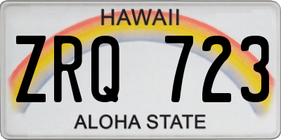 HI license plate ZRQ723