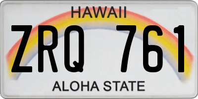 HI license plate ZRQ761