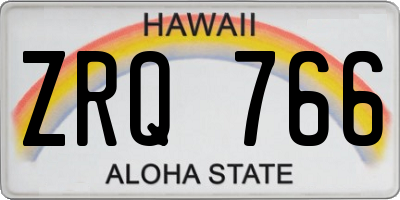 HI license plate ZRQ766
