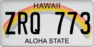 HI license plate ZRQ773