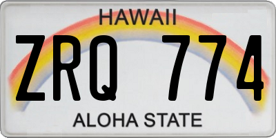 HI license plate ZRQ774