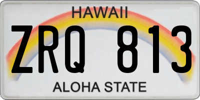 HI license plate ZRQ813