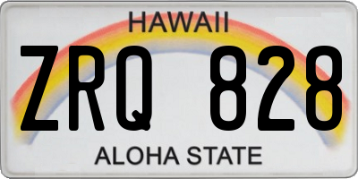 HI license plate ZRQ828